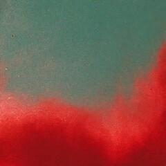 Abstract red and teal textured grainy background