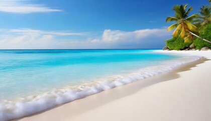 Fototapeta na wymiar white sandy tropical summer beach background