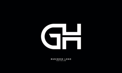 GH, HG, G, H, Abstract Letters Logo Monogram