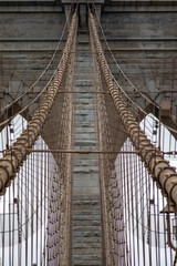 Spectacular photo of the Brooklyn Bridge linking the boroughs of Manhattan and Brooklyn in New York...