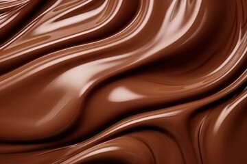 Naklejka premium Chocolate background. Texture of liquid chocolate or cocoa close-up