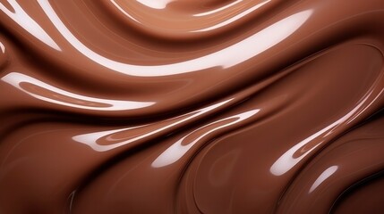 Chocolate background. Texture of liquid chocolate or cocoa close-up
