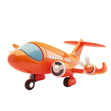 3d Cartoon Airplane vector illustration, Summer Journey, Time to Travel concept isolated on transparent background.