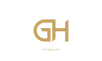 GH, HG, G, H, Abstract Letters Logo Monogram