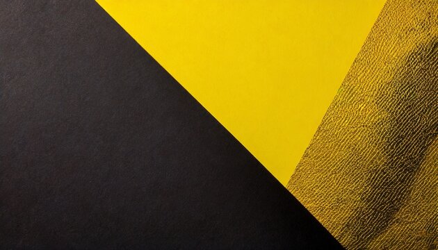 yellow and black abstract diagonally divided background