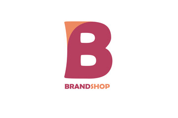 B brand letter logo design