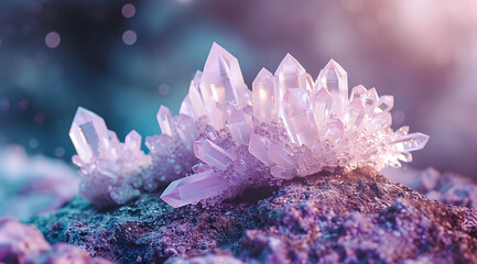 crystal crystal on a rock in