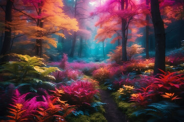 colorful autumn forest