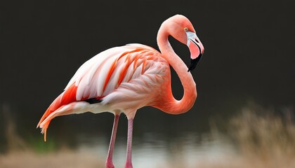 beautiful flamingo bird isolated