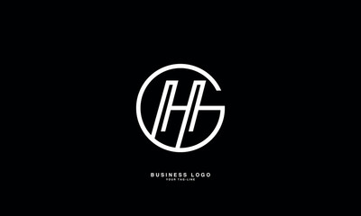 GH, HG, G, H, Abstract Letters Logo Monogram