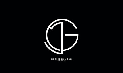GJ, JG, G, J, Abstract Letters Logo Monogram