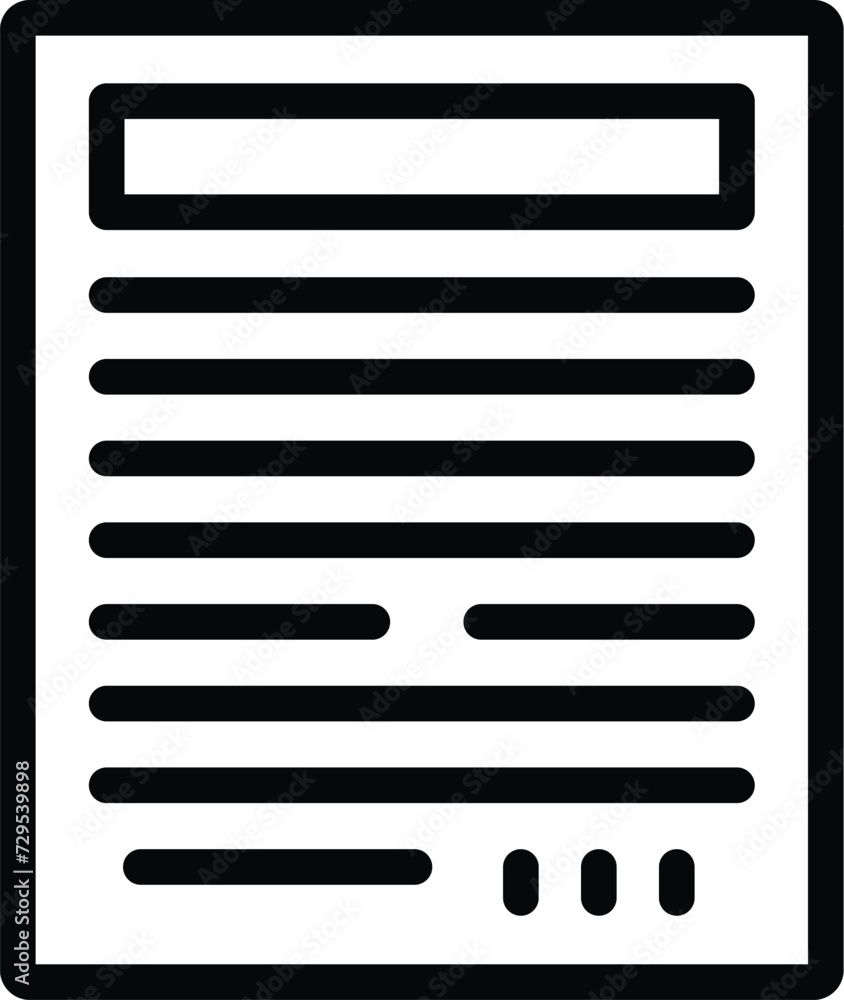 Poster paper text document icon outline vector. record vocal. mobile device pin