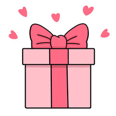 gift box with heart for valentine