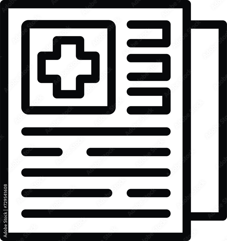 Aufkleber system occupation icon outline vector. text paper recognition. written record