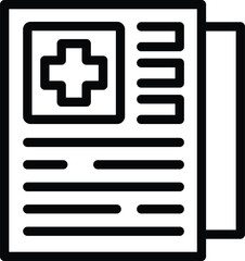 System occupation icon outline vector. Text paper recognition. Written record - obrazy, fototapety, plakaty