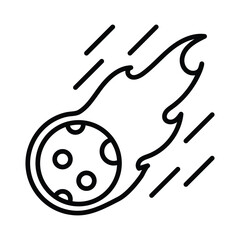 Asteroid icon vector stock illustration