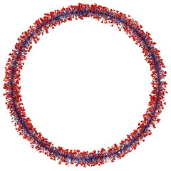 Tinsel 3d rendering. Merry Christmas.