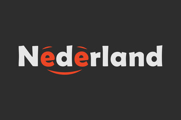 Netherlands, simple vector illustration, with logo and symbol silhouettes
