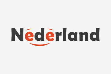 Netherlands, simple vector illustration, with logo and symbol silhouettes
