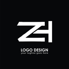 ZH ZH Logo Design, Creative Minimal Letter ZH ZH Monogram - obrazy, fototapety, plakaty