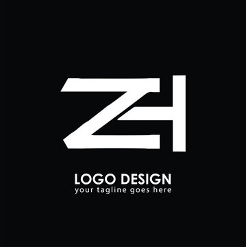 ZH ZH Logo Design, Creative Minimal Letter ZH ZH Monogram