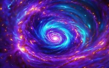 Eyecatching A brilliant swirl of copper violet and turquoise plasma dances a the stars