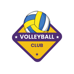NEW LOGO VOLLEYBALL VECTOR COLOR  YELLOW AND PURPLE 01