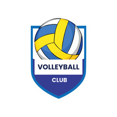 NEW LOGO VOLLEYBALL VECTOR COLOR BLUE AND WHITE