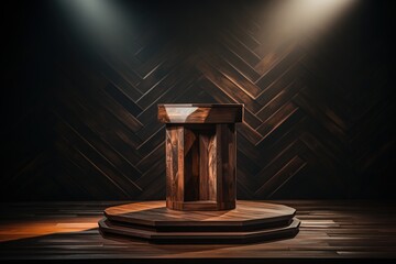 Summit of Elegance: Atop the Deluxe Premium Product Presentation Podium, Products Shine with Unrivaled Splendor and Grandeur, Captivating Every Eye