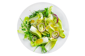 chicory salad vitamin green tasty fresh healthy eating cooking meal food snack on the table copy space food background rustic top view