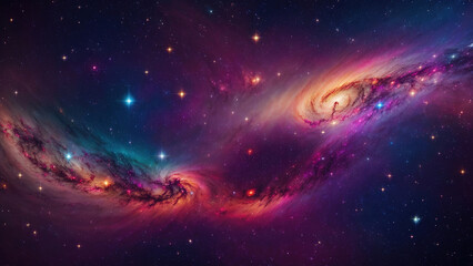 Superb galaxy cosmos abstract multicolored background