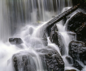 waterfall in the forest,sverige,swede,norrland,