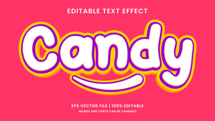 Candy 3d editable text effect