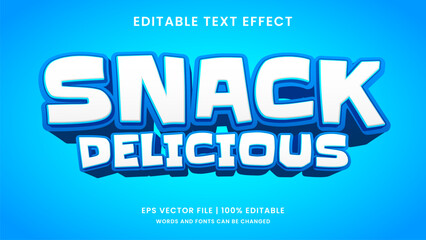 Fototapeta premium Snack delicious 3d editable text effect