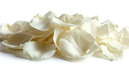 Fototapeta na wymiar white flowe petals isolated on white background