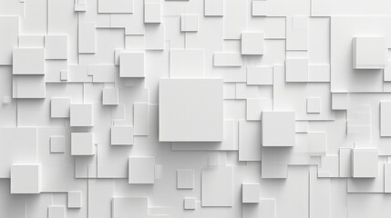 white square shapes on white background