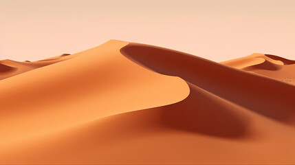 Fototapeta premium Desert landscape, sand dunes with wavy pattern