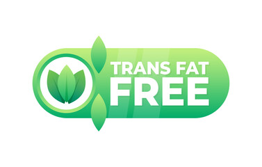 Green emblem depicting a leaf, denoting the absence of trans fats in food products
