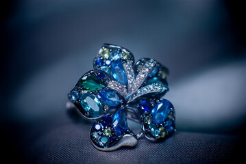 Luxury Golden, silver vintage Ring with Meander pattern