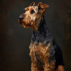 portrait of an airedale