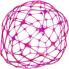 magenta and copper 3d shape