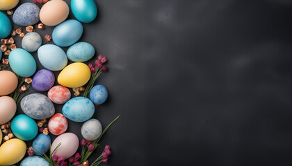 Banner with Easter concept, copy space
