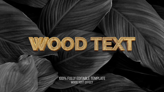 3D Wood Realistic Text Effect