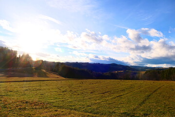 Landschaft mit Ackerflächen, Bucklige Welt, Niederösterreich 