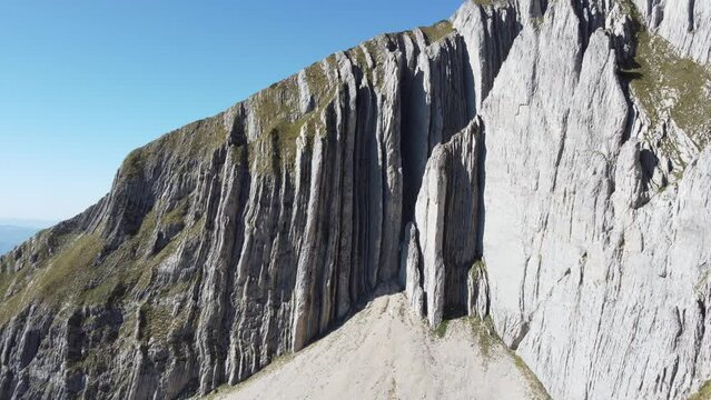 Epic video of rocky mountain at Durmitor national park, video of peak Prutas