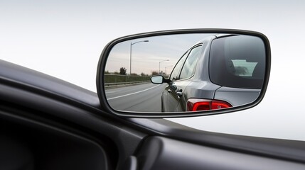 A photo of a Car's Blind Spot Detection - obrazy, fototapety, plakaty
