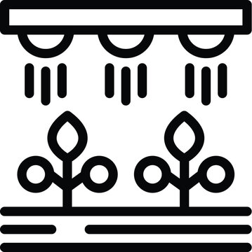 recommend clip art: Farmer plant watering icon outline vector. People food. Market work