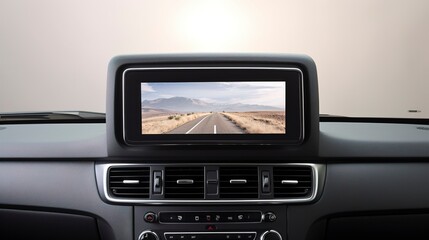 Fototapeta premium A photo of a Car's Entertainment Console