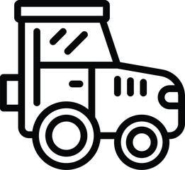 Farm tractor icon outline vector. Garden market. Farmer rural land