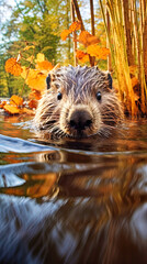 beaver in Germany - obrazy, fototapety, plakaty